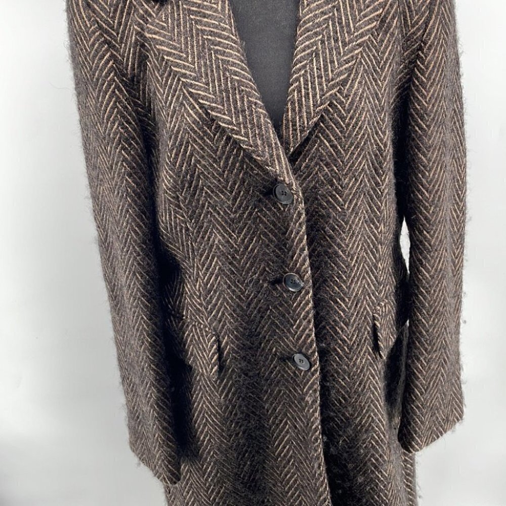 𝅺maura by Claudia Strater wool alpaca blend coat jacket overcoat warm soft sz M - Picture 10 of 12